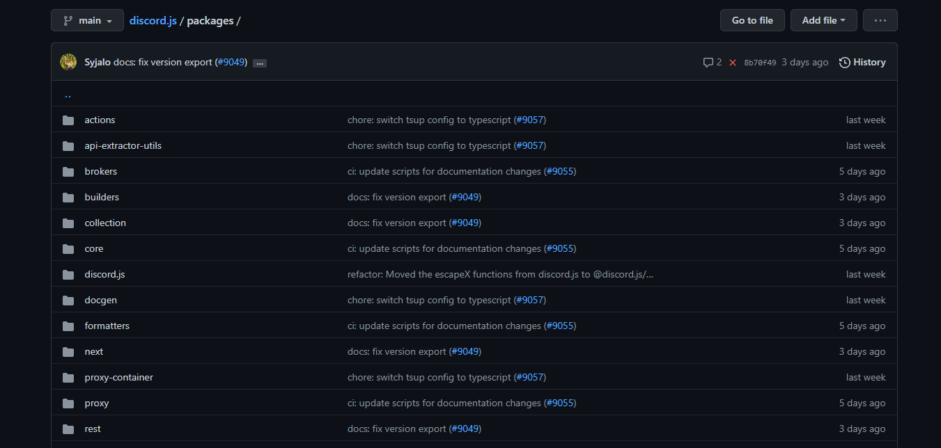 discord.js Github repo